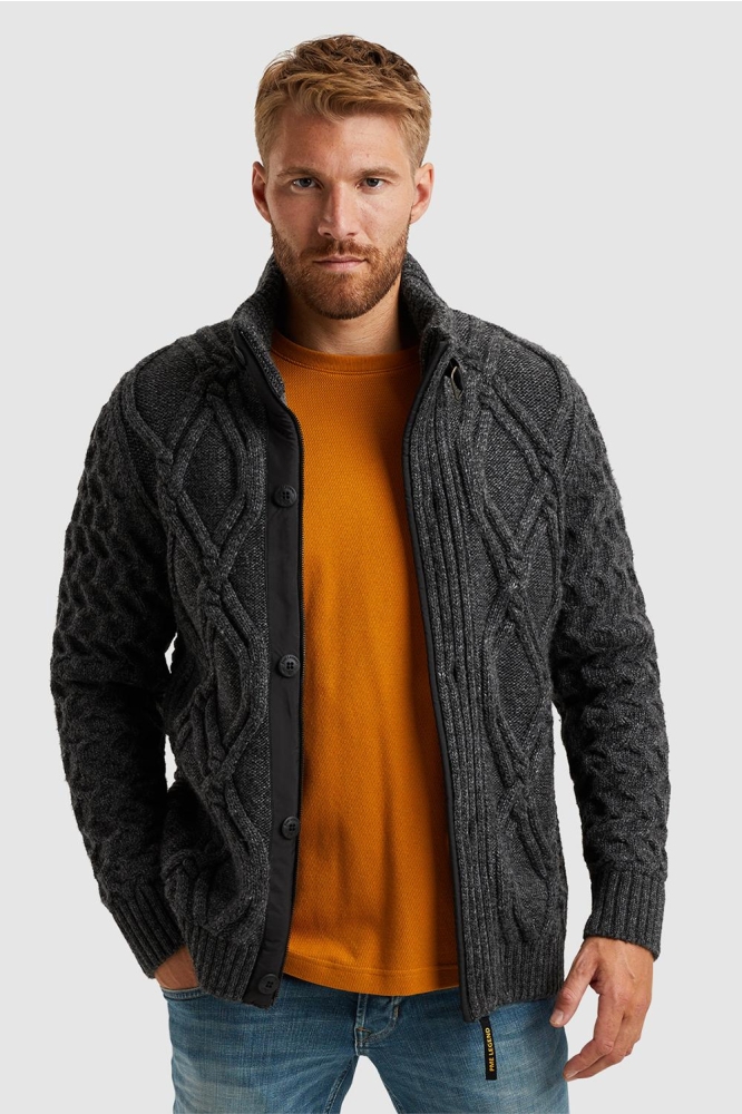 PME legend grijze heren vest | Model vooraanzicht