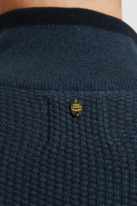 PME legend blauwe heren trui | Close up