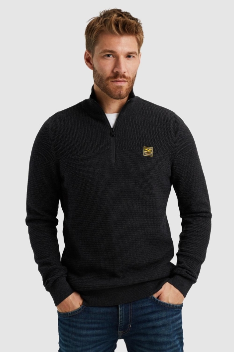 PME legend zwarte heren trui | Model vooraanzicht