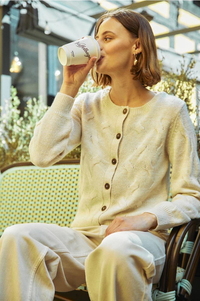 fqjazz cardigan 204510 freequent vest moonbeam melange