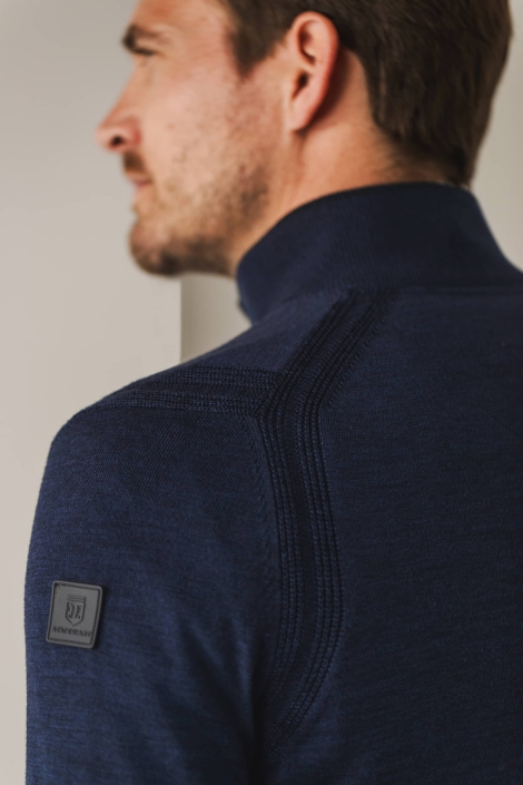 State of Art blauwe heren vest | Close up