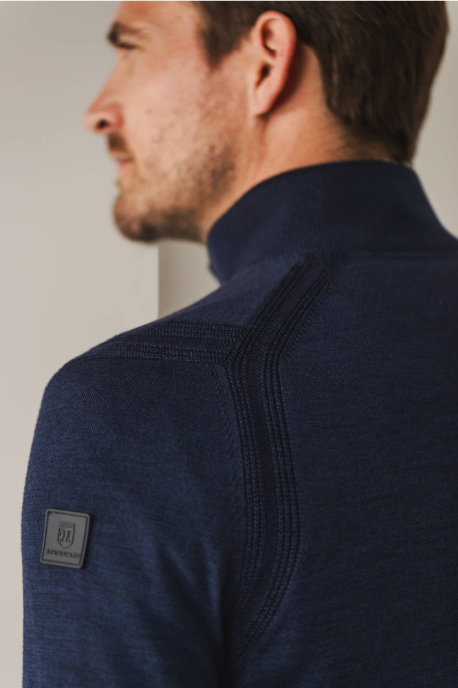 State of Art blauwe heren vest | Close up