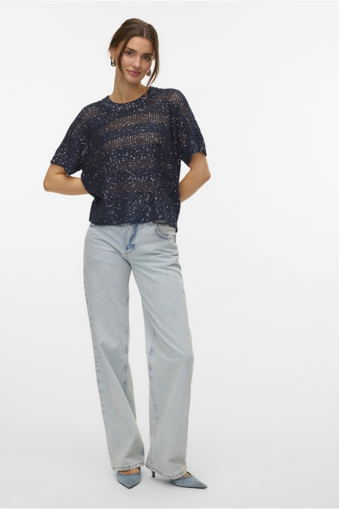 Vero Moda blauwe dames trui | Model