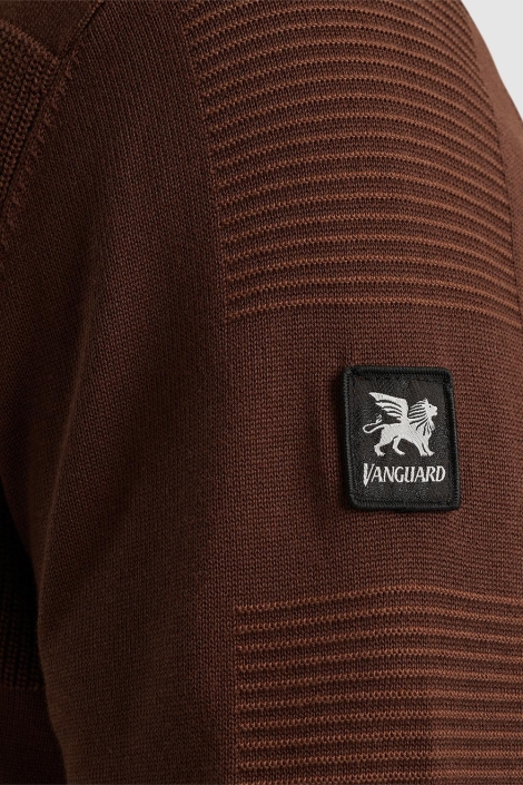 Vanguard bruine heren vest | Close up