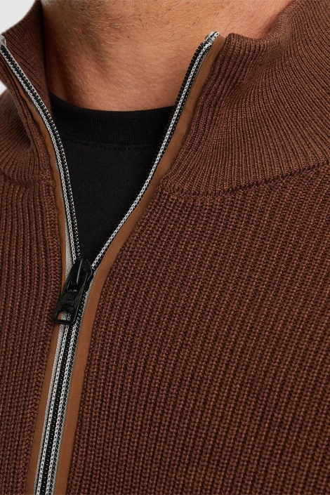 Vanguard bruine heren trui | Close up