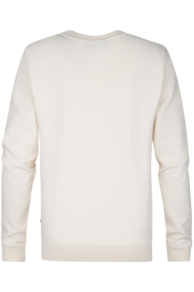 Petrol Industries beige heren sweater | Achteraanzicht