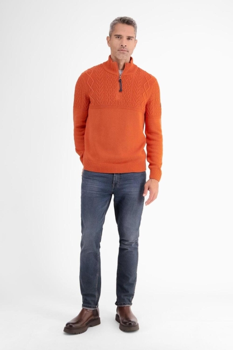Lerros oranje heren trui | Model
