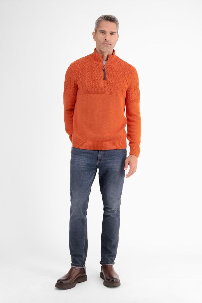 Lerros oranje heren trui | Model