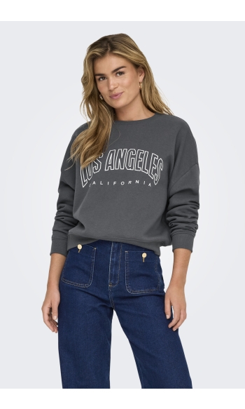 ONLSWEAT LIFE L/S CREW O.SIZE STATE 15254183 OMBRE BLUE/LOS ANGELES