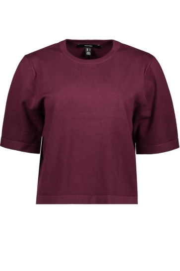 Vero Moda T-shirt VMSILJE 2/4 O-NCK OVERSIZE PULL GA 10320460 Winetasting