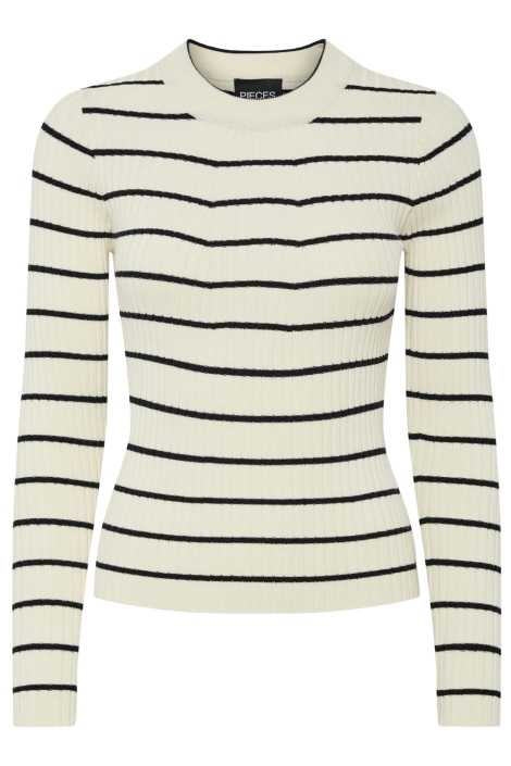 Pieces beige dames trui | Vooraanzicht