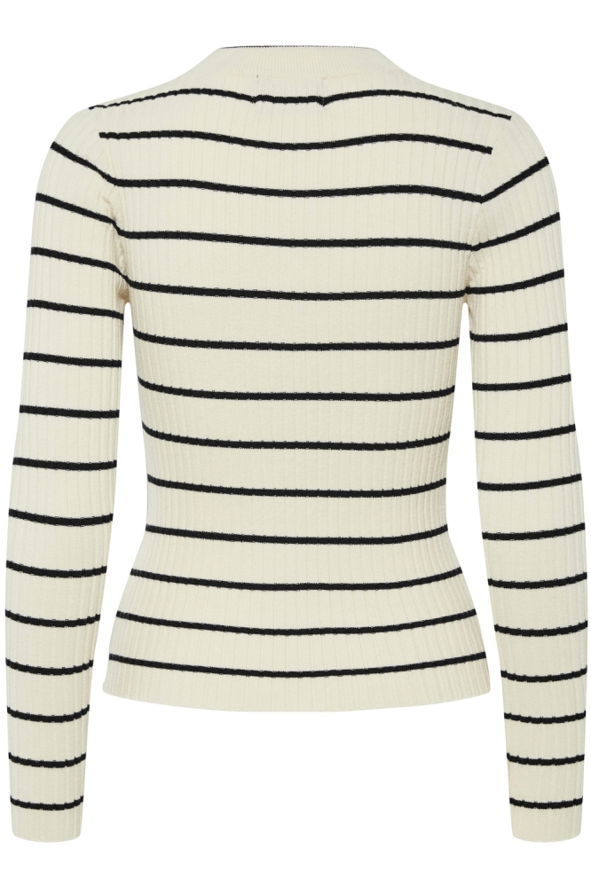 Pieces beige dames trui | Achteraanzicht