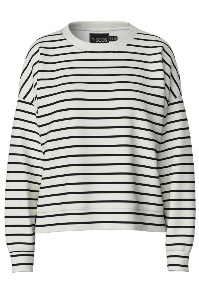 Pieces witte dames sweater | Vooraanzicht