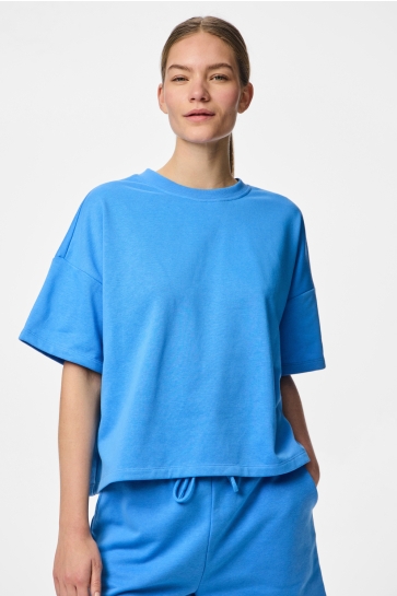 Pieces Trui PCCHILLI SUMMER 2/4 LOOSE SWEAT NOO 17118870 AZURE BLUE