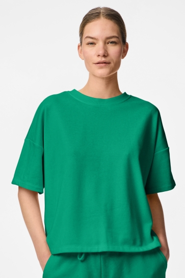 Pieces Trui PCCHILLI SUMMER 2/4 LOOSE SWEAT NOO 17118870 Simply Green