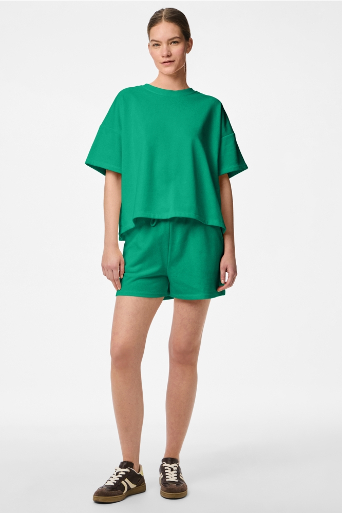 Pieces groene dames sweater | Model