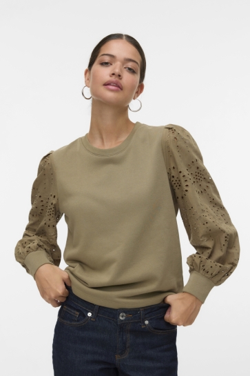 Vero Moda VMDAMINE LS SWEAT BOX JRS 10329470 Mermaid