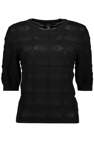 Vero Moda T-shirt VMMARVELOUS SS O-NECK PULLOVER 10330845 BLACK
