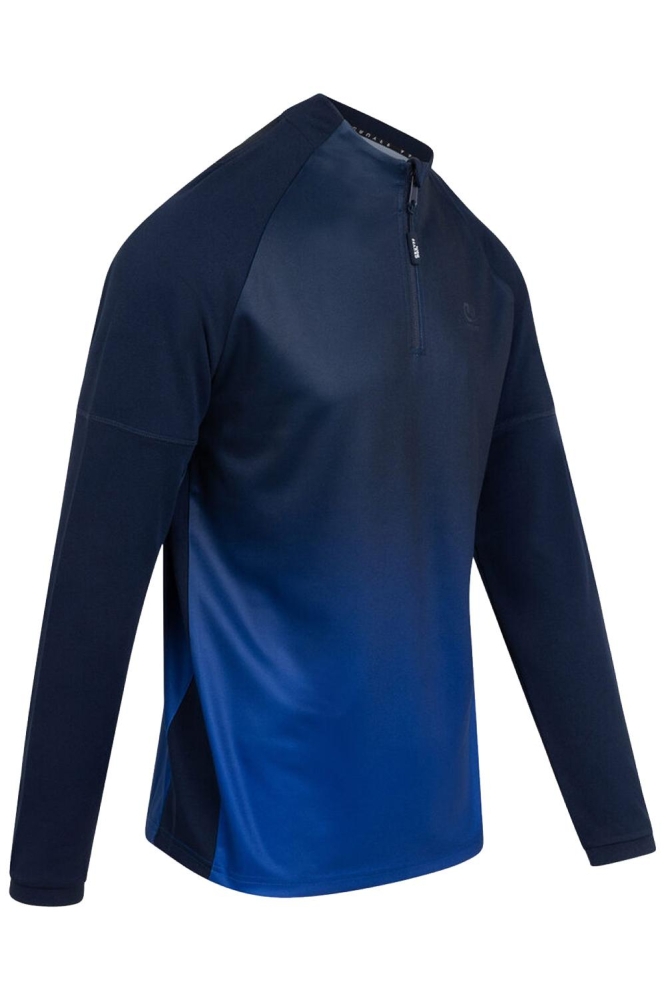 Cruyff blauwe heren sweater | Zijaanzicht