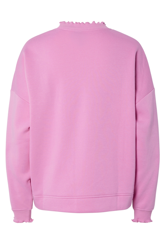 Pieces roze dames sweater | Achteraanzicht