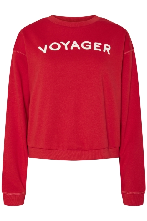 Pieces rode dames sweater | Vooraanzicht