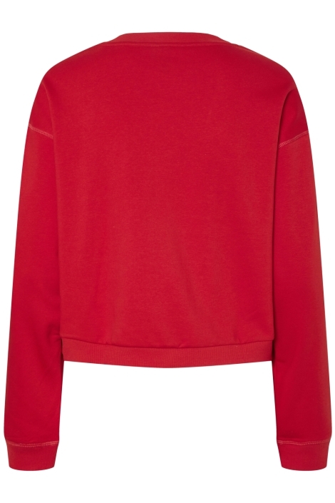 Pieces rode dames sweater | Achteraanzicht