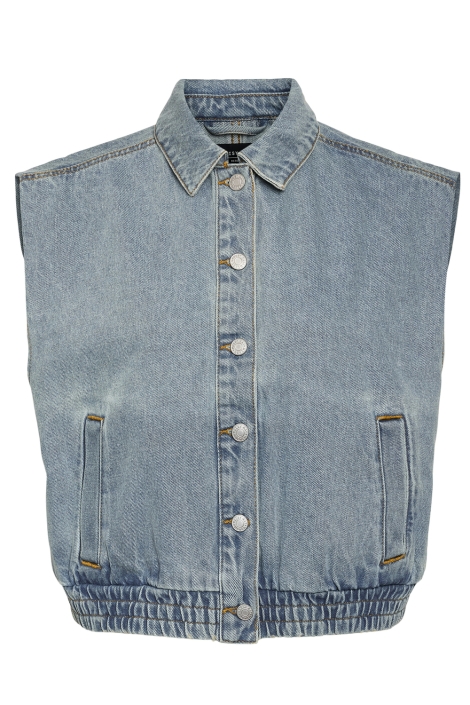 Noisy may blauwe dames gilet | Vooraanzicht