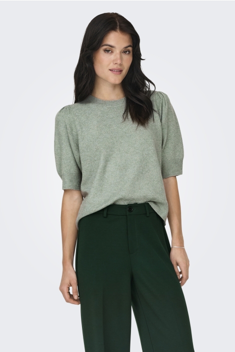 Only groene dames trui | Model vooraanzicht
