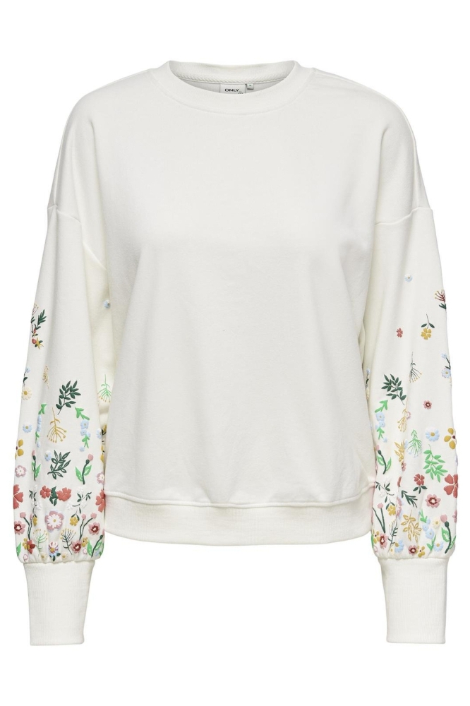 Only ecru dames sweater | Vooraanzicht