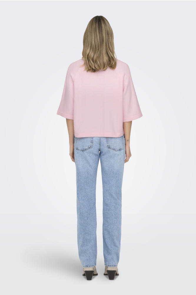 Only roze dames trui | Model achteraanzicht