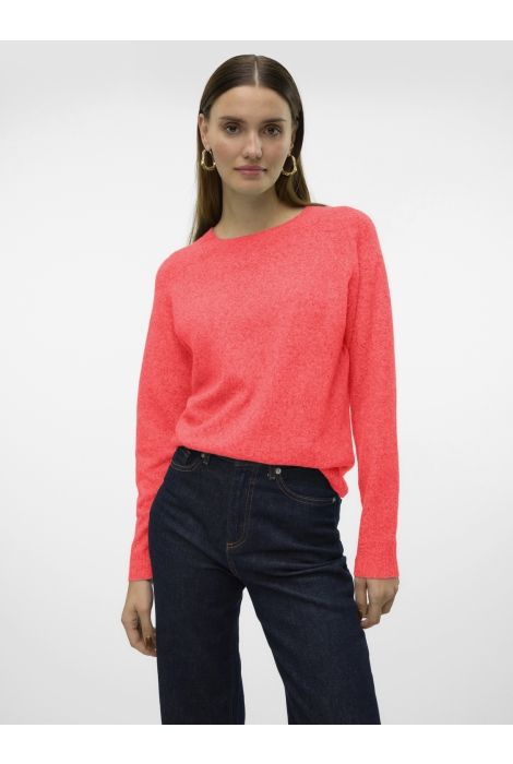 Vero Moda oranje dames trui | Model vooraanzicht