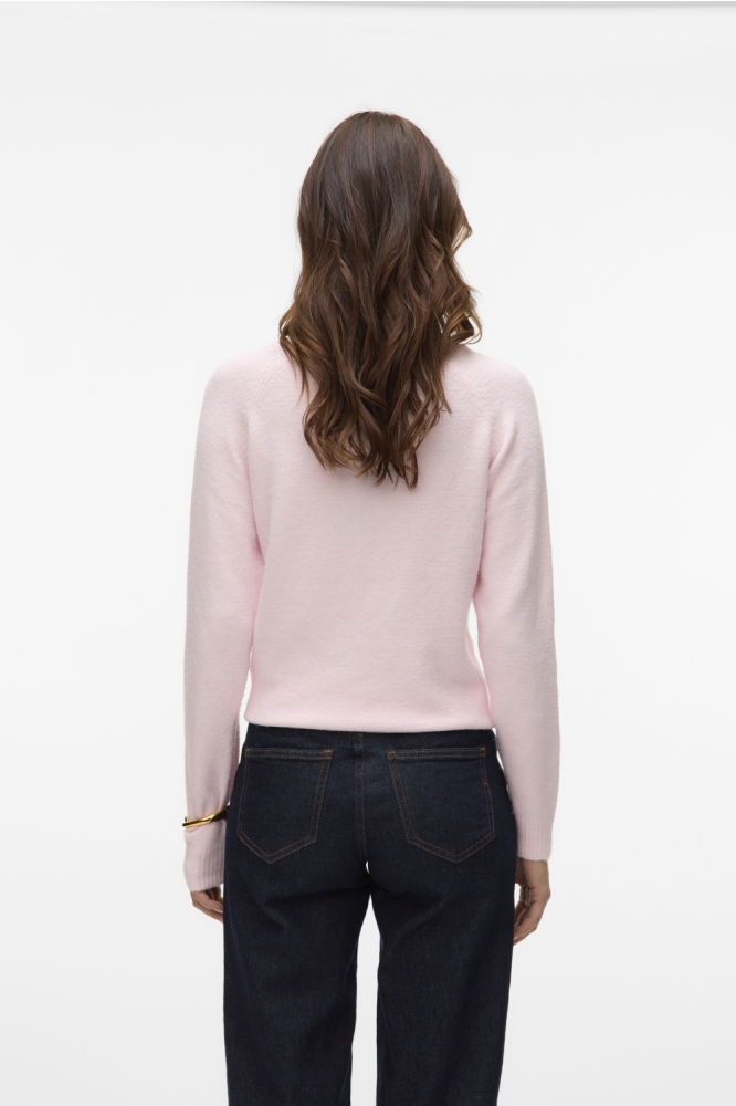 Vero Moda roze dames trui | Model achteraanzicht