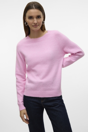 Vero Moda Trui VMDOFFY LS O-NECK BLOUSE GA NOOS 10201022 BONBON/MELANGE