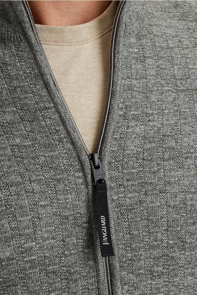 Vanguard grijze heren vest | Close up