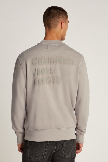 Calvin Klein Trui WASHED PUFF PRINT J30J327079 ROCK RIDGE