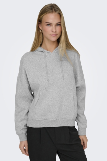 Only Trui ONLSWEAT LIFE L/S HOODIE PKT SWT NO 15323525 Light Grey Melange
