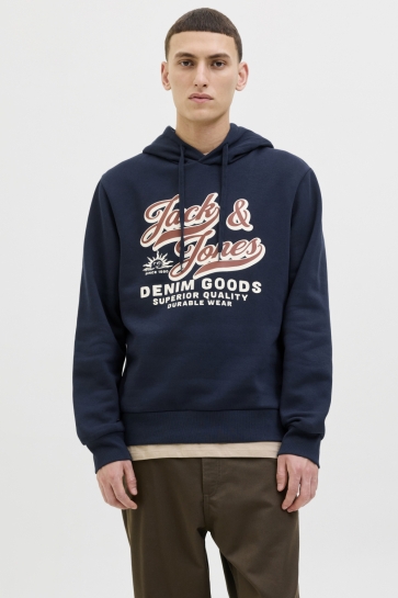 Jack & Jones Trui JJELOGO SWEAT HOOD 2 COL 25/26 NOOS 12279649 Sky Captain