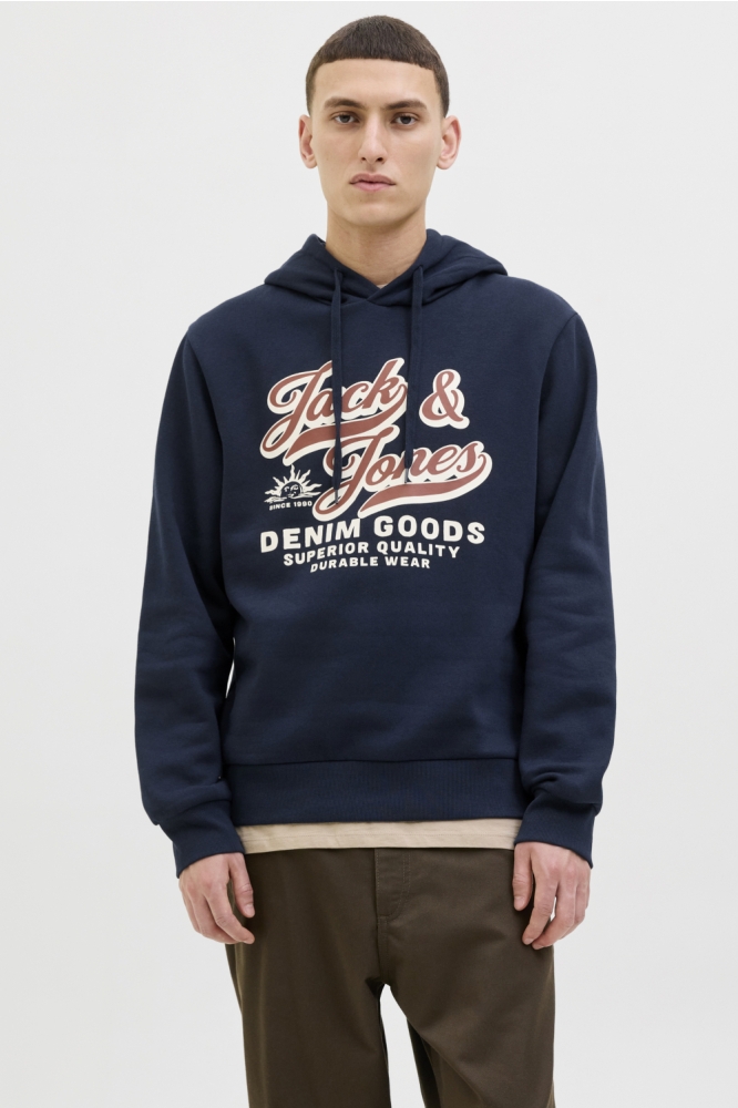 Jack & Jones blauwe heren sweater | Model vooraanzicht
