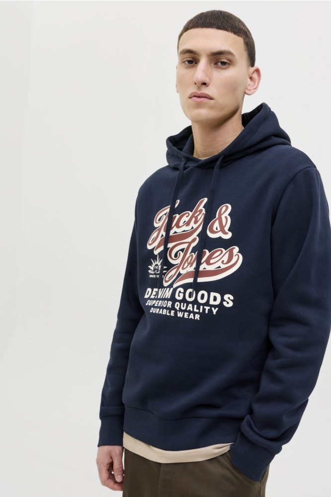 Jack & Jones blauwe heren sweater | Model vooraanzicht