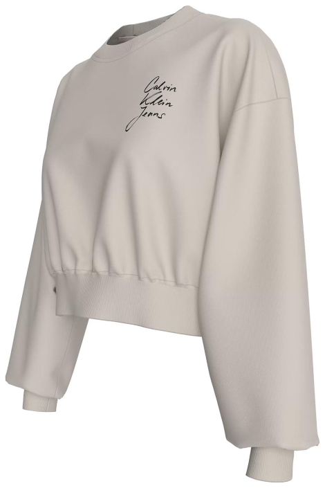 Calvin Klein ecru dames sweater | Zijaanzicht