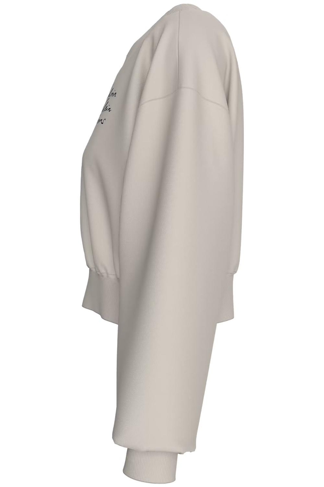 Calvin Klein ecru dames sweater | Zijaanzicht