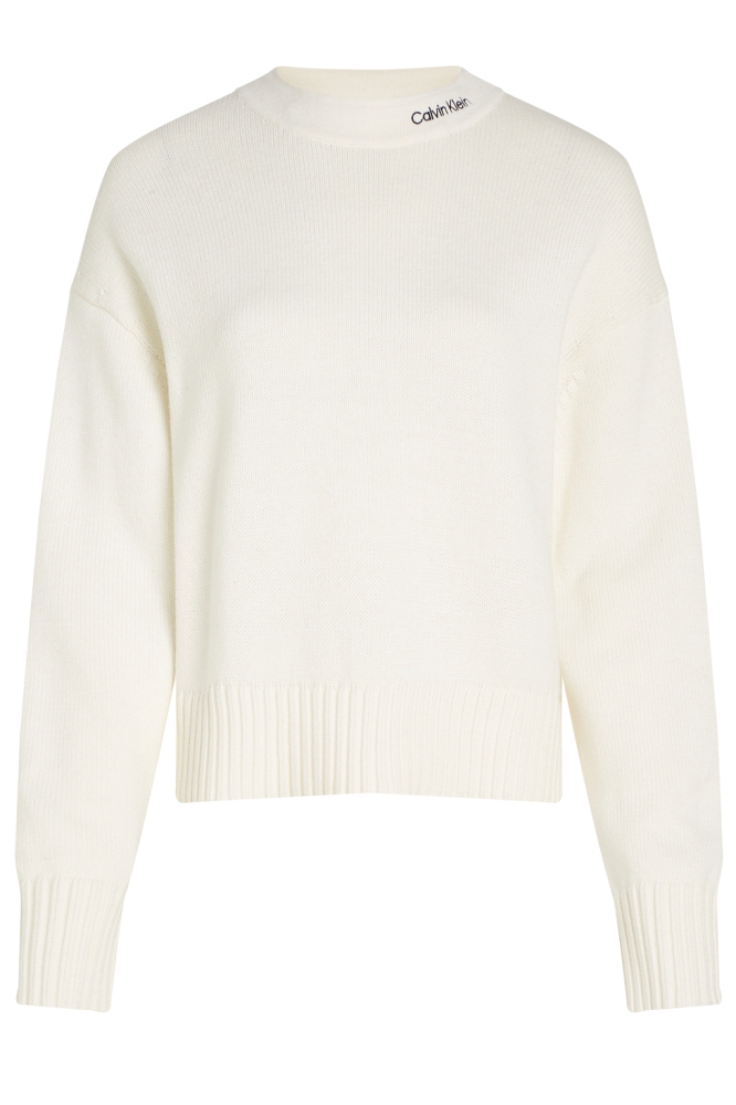 Calvin Klein ecru dames trui | Vooraanzicht