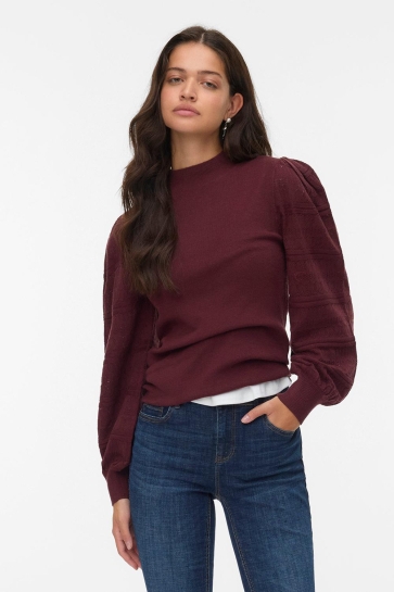 Vero Moda VMNEWLIMONE LS HIGHNECK PULLOVER BO 10331283 Winetasting