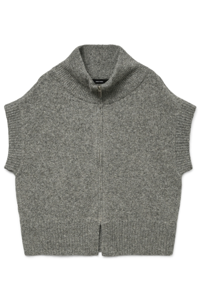 Vero Moda grijze dames gilet | Vooraanzicht