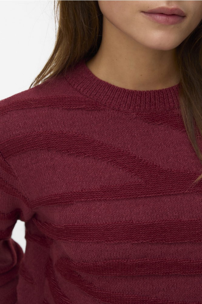 Vero Moda bordeaux dames trui | Close up