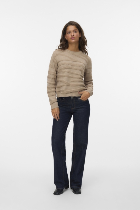 Vero Moda beige dames trui | Vooraanzicht