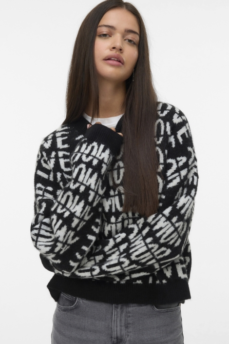 Vero Moda zwarte dames trui | Model