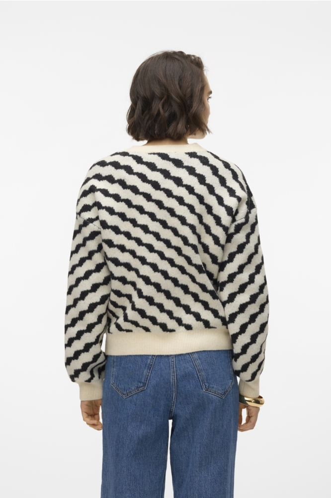 Vero Moda beige dames trui | Model achteraanzicht