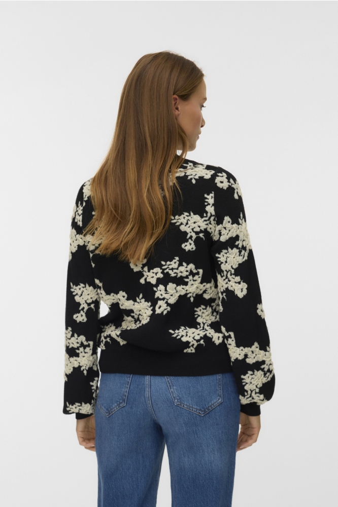 Vero Moda zwarte dames trui | Model achteraanzicht