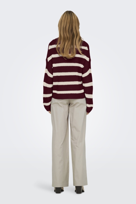 Jacqueline de Yong bordeaux dames trui | Model